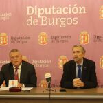 El vicepresidente de la Diputación de Burgos, Lorenzo Rodríguez; y el rector de la UBU, Manuel Pérez Mateos