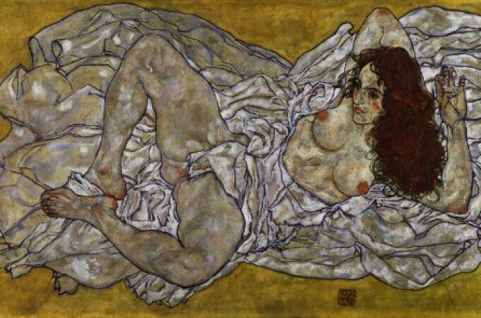 "Reclining Woman", de Egon Schiele