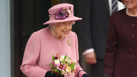 Queen Elizabeth II attending the opening ceremony of the sixth session of the Senedd in Cardiff, Britain