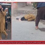 Fotografías publicadas por el Estado Islámico del supuesto espía, antes de su muerte y después de haber sido asesinado