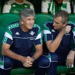 Manuel Pellegrini, en el banquillo del Real Betis
