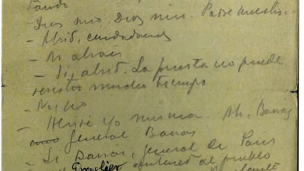 Una imagen del manuscrito original