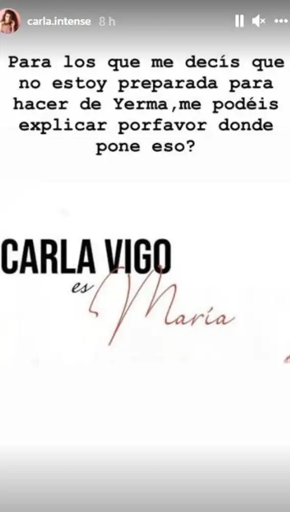 Carla Vigo en Instagram
