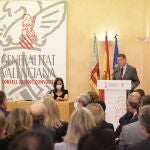 El presudente de la Generalitat, Ximo Puig, durante el acto de celebración del XXV aniversario del Consell Jurídic Consultiu de la Comunitat Valenciana