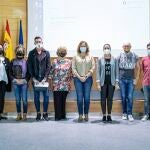 La vicepresidenta, Isabel Franco, junto a miembros del Pleno del Observatorio regional contra la Discriminación por Orientación Sexual e Identidad de Género.