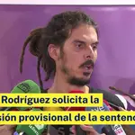 Alberto Rodríguez solicita la suspensión provisional de la sentencia
