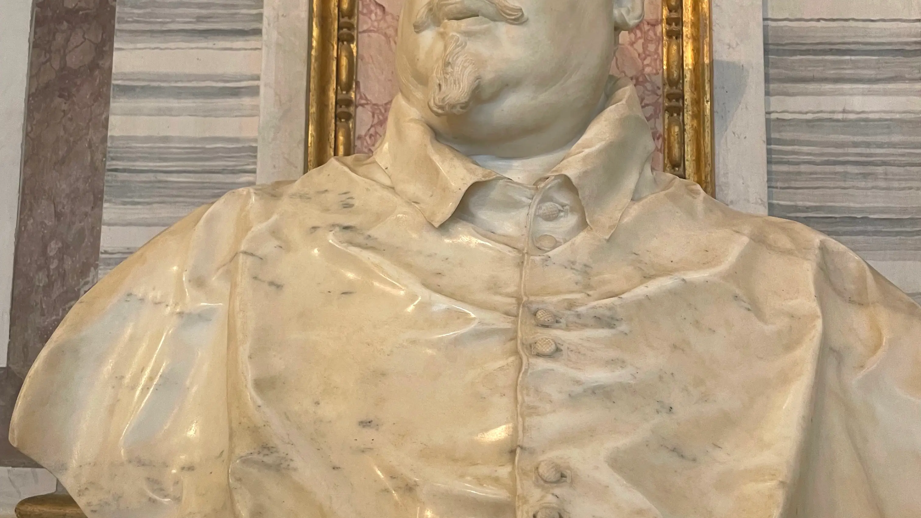Busto del Cardenal Scipione Borghese. Obra de Gian Lorenzo Bernini expuesto en la Galería Borghese de Roma