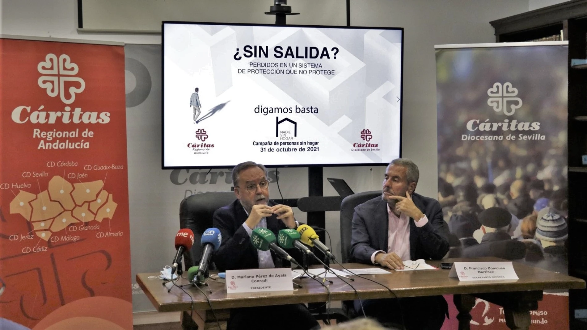 Pérez de Ayala y Francisco Domouso, en la rueda de prensa