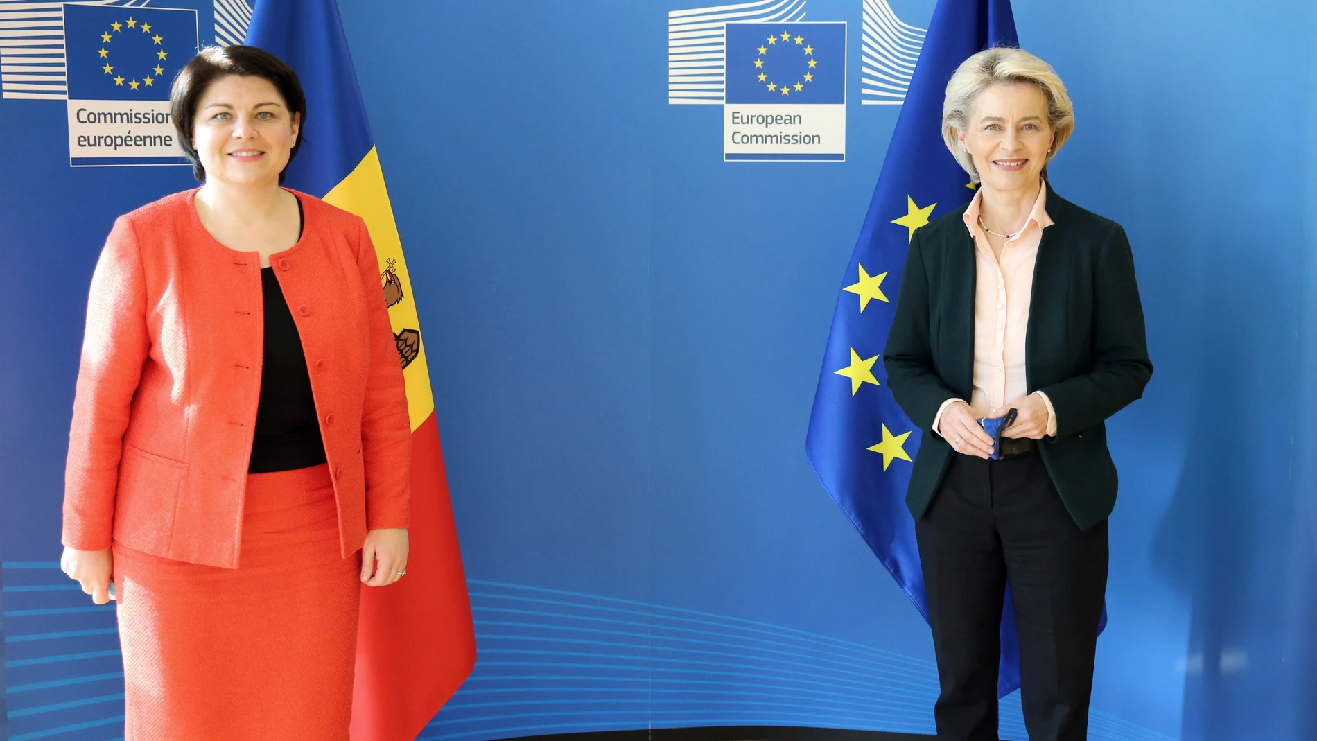 La presidenta de la Comisión Europea, Ursula Von der Leyen, dijo hoy que “la Unión Europea apoya a Moldavia” para hacer frente a su problema de suministro de gas