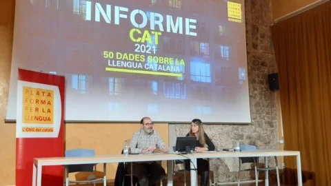 Presentación del informe anual de la Plataforma Per La Llengua