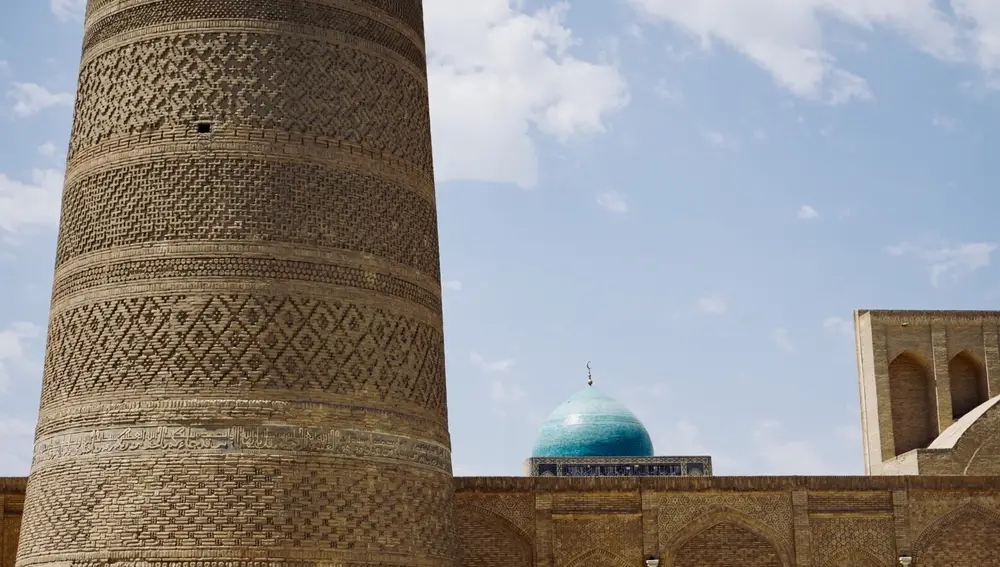 Detalle del minarete de Kalan.