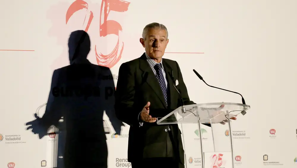 El presidente de Europa Press, Asís Martín de Cabiedes, durante su intervención en la celebración del 25 aniversario de Europa Press Castilla y León