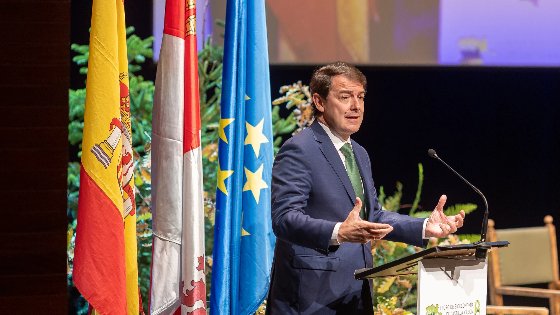 El presidente de la Junta de Castilla y León, Alfonso Fernández Mañueco, inaugura el I Foro de Bioeconomía de Castilla y León