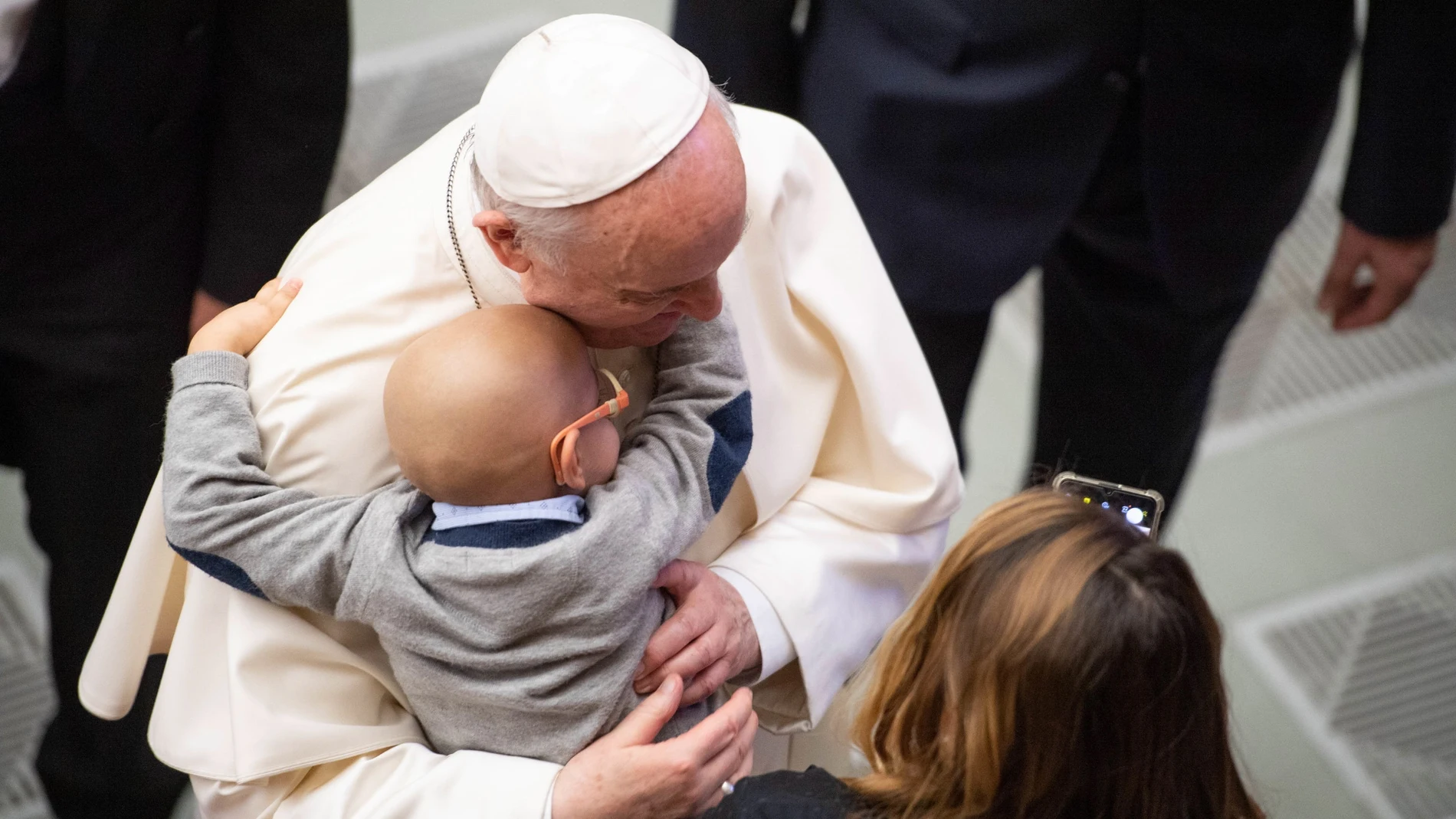 El Papa Francisco durante la audiencia general de ayer