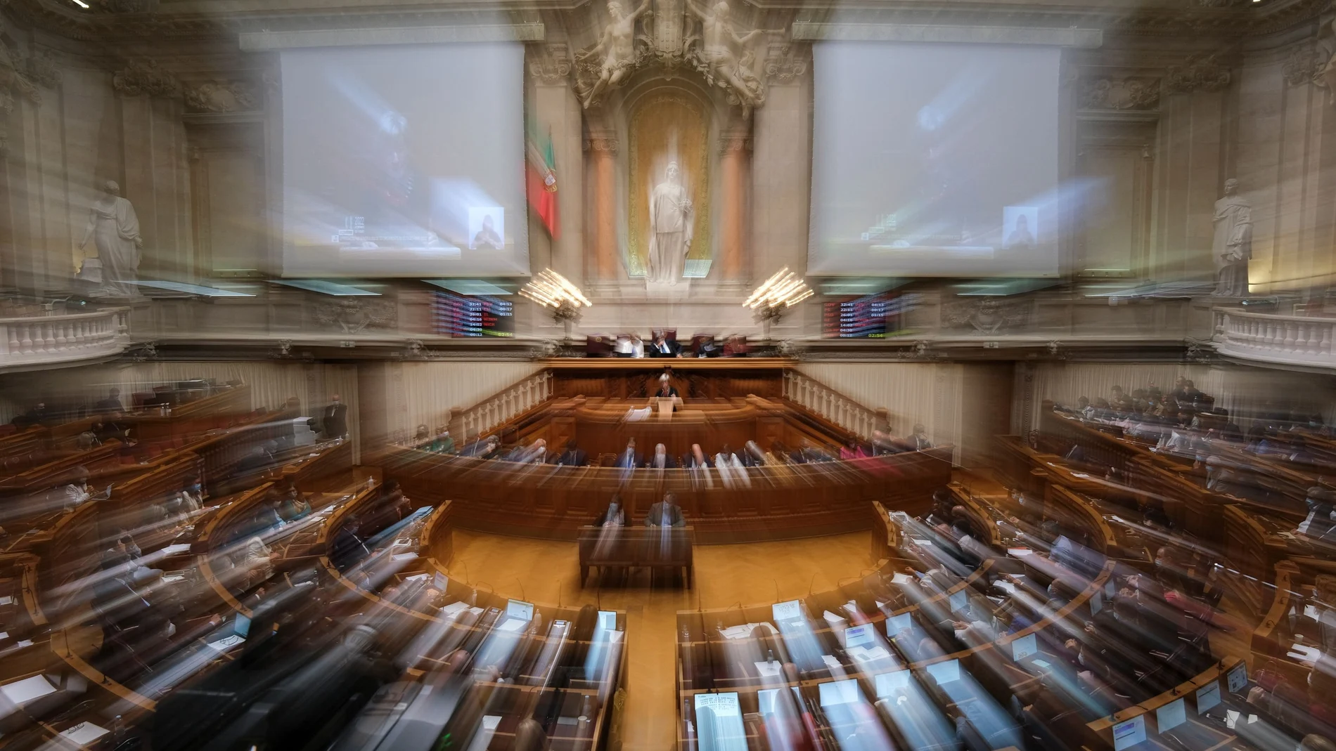 Vista general del parlamento portugués, donde se vota este miércoles el presupuesto nacional