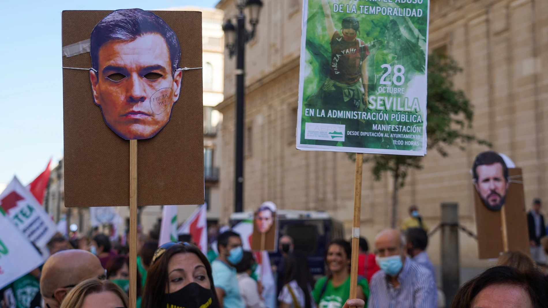 Manifestación de interinos en Sevilla el pasado 28 de octubre