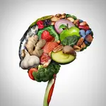 Cerebro construido con comida