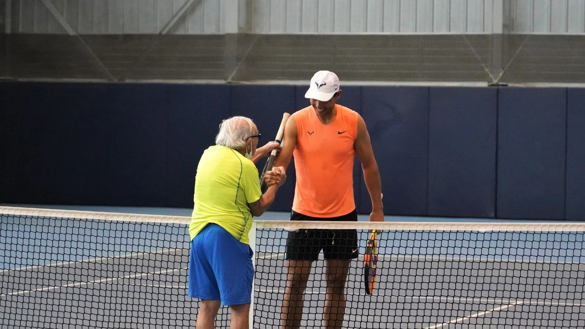 Nadal compartió unos puntos con Leonid Stanislavskyi, de 97 años / Rafa Nadal Academy