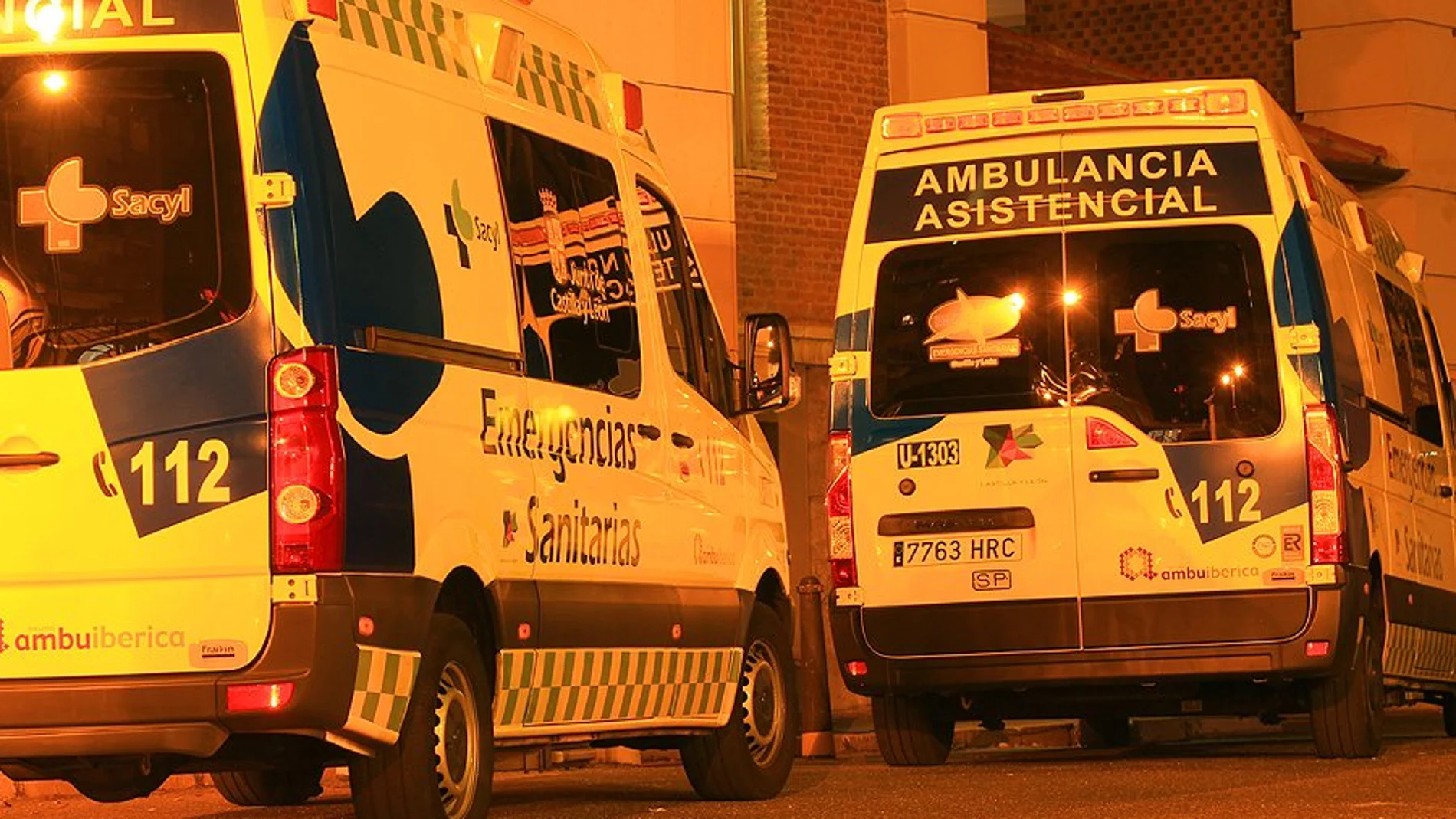 Ambulancias de Sacyl que atendieron a los heridos