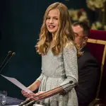 La Princesa Leonor ofrece su primer discurso publico a la edad de 13 años durante la Ceremonia de Entrega de los Premios Princesa de Asturias 2019