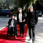 FILE PHOTO: Karine Elharrar, Orna Barbivai and Meir Cohen from the Yesh Atid party arrive for consultations on the formation of a coalition government, at the President&#39;s residence in Jerusalem April 5, 2021. REUTERS/Amir Cohen/File Photo