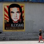 Un cartel en Caracas con la cara de Alex Saab