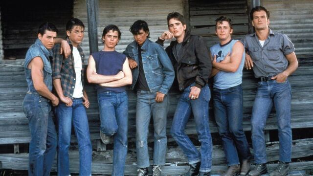Los "Rebeldes" de Coppola: Tom Cruise, Rob Lowe, C. Thomas Howell, Ralph Macchio, Matt Dillon, Emilio Estévez y Patrick Swayze