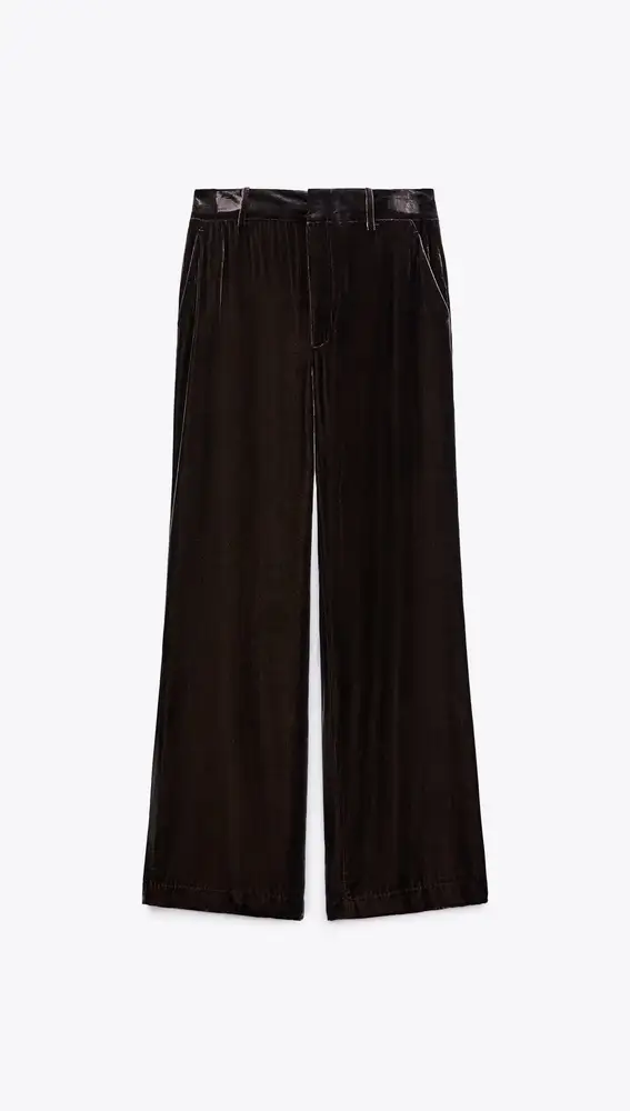 Pantalón terciopelo con seda Limited Edition, de Zara