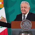 El presidente mexicano, Andrés Manuel López Obrador, durante su rueda de prensa matutina en Ciudad de México