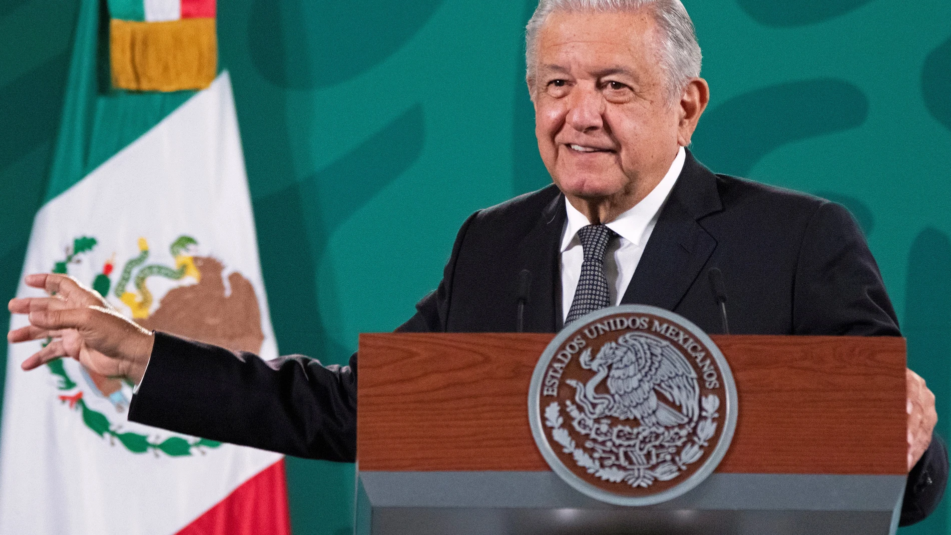 El presidente mexicano, Andrés Manuel López Obrador, durante su rueda de prensa matutina en Ciudad de México