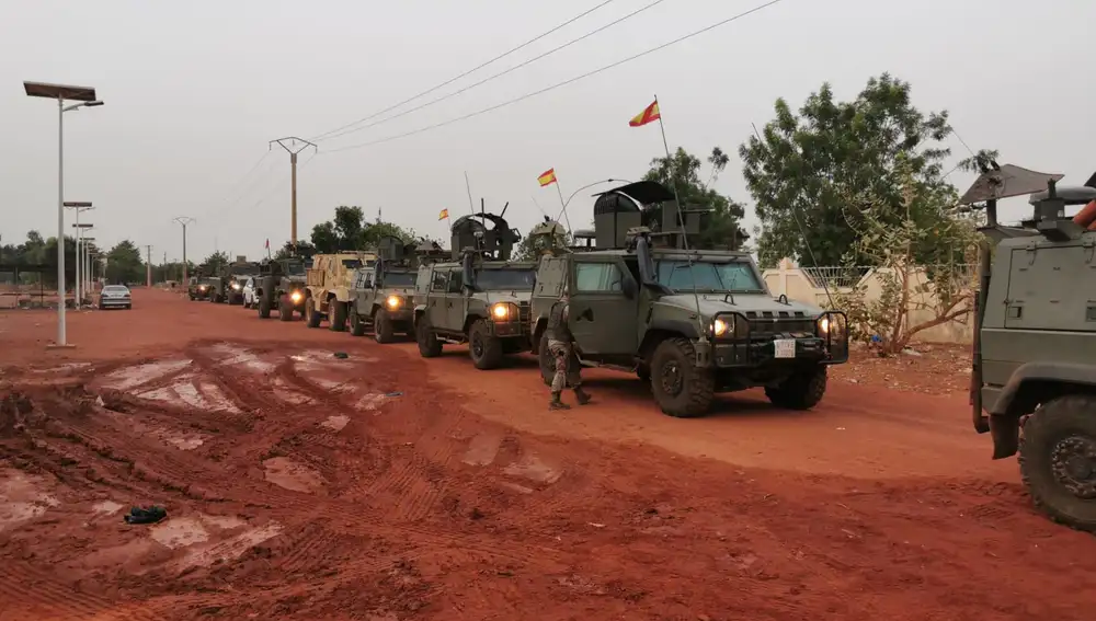 Montaje de convoy de columna a Sevaré.