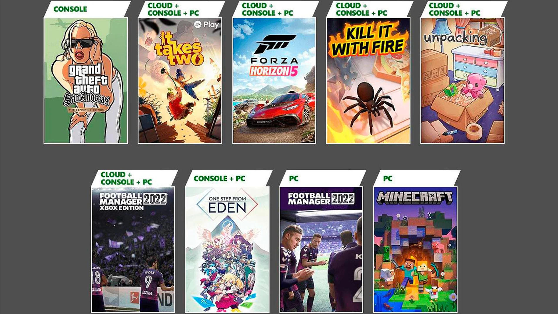 Asia Prefijo Volver a disparar De camino a Xbox Game Pass: Forza Horizon 5, GTA San Andreas Remaster y  mucho más