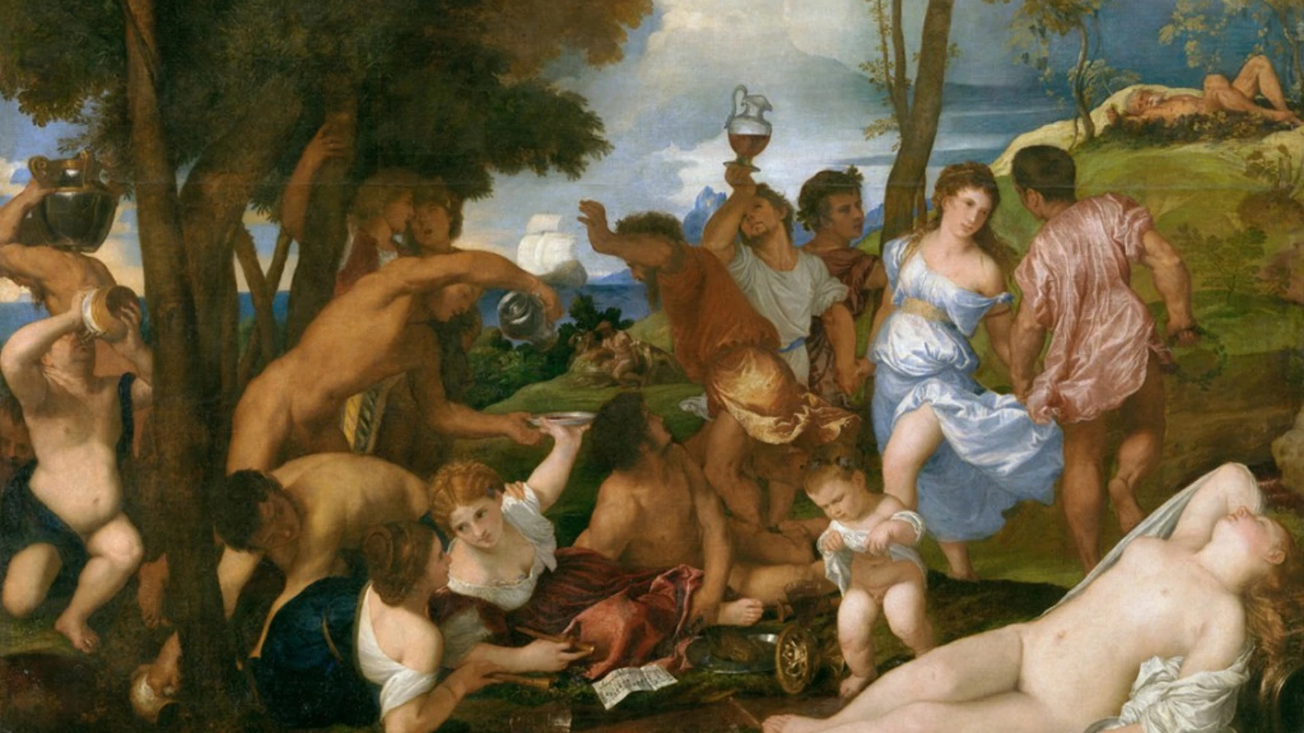 La Bacanal de los Andrios, por Tiziano.