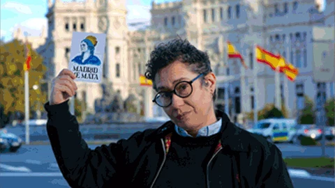 Las postales de «Madrid me mata» estarán disponibles en el Palacio de Cibeles hasta el 9 de enero de 2022.