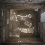Vista de la estancia pequeña en la que vivían unos esclavos en Pompeya
