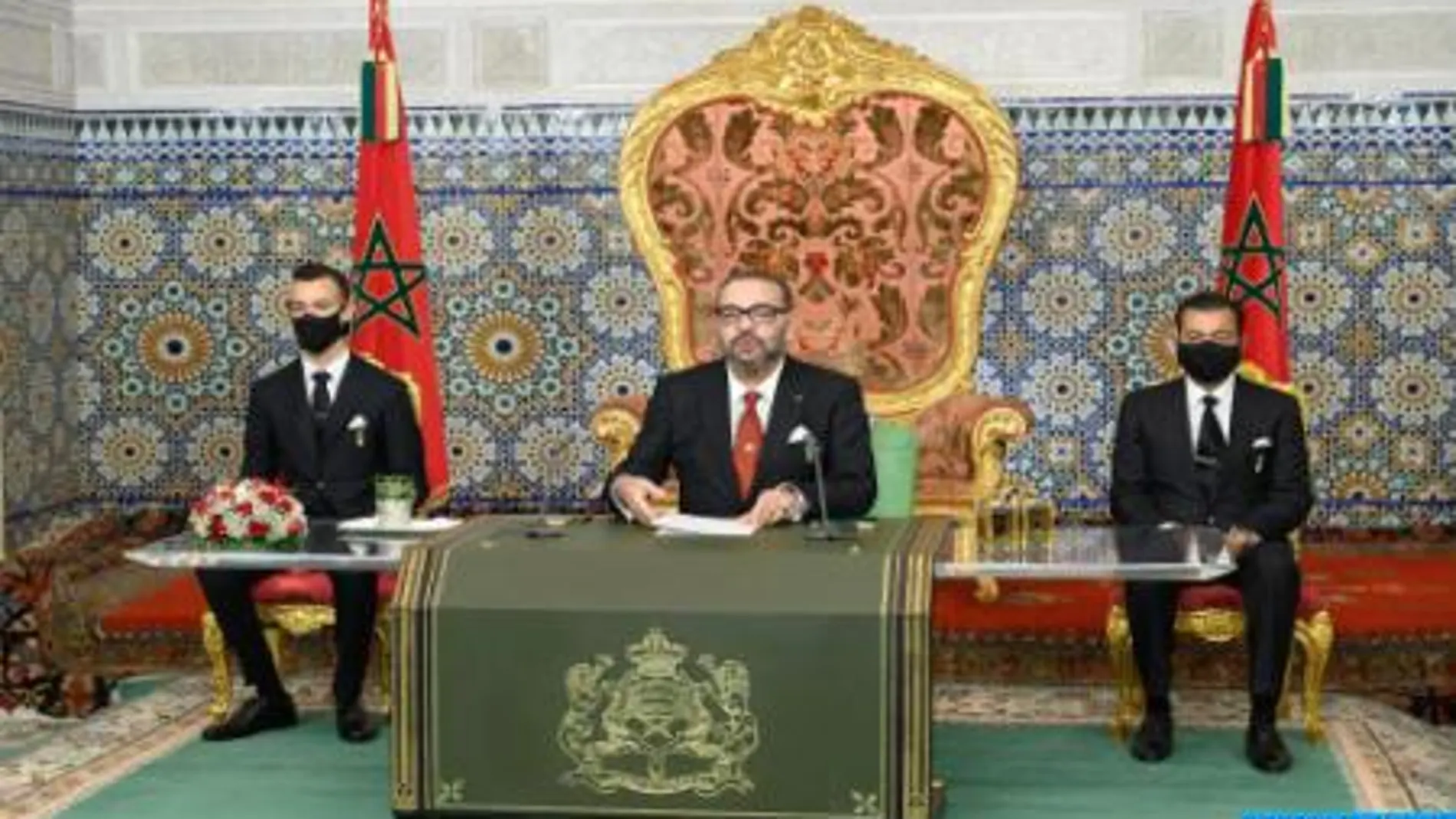 Mohamed VI en un momento de su discurso