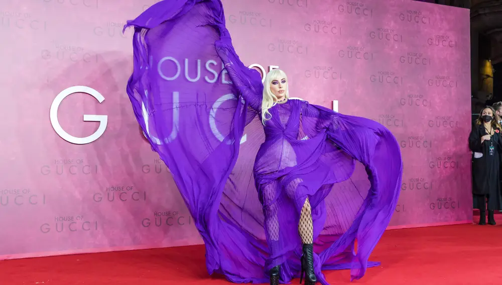 Lady Gaga en la premier en Londres de 'House of Gucci'.
