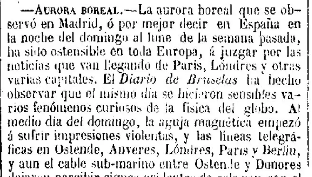 Información publicada en &quot;El Clamor&quot; del 6 de septiembre de 1859