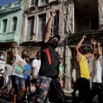 Cubanos se manifiestan en La Habana l 11 de julio de este año