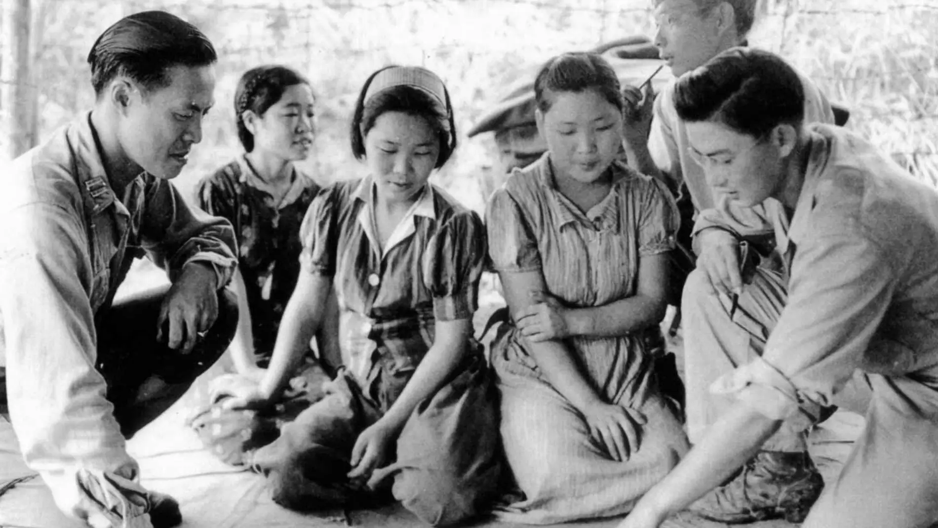 Coreanas capturadas por el ejército nipón en Birmania, en 1944