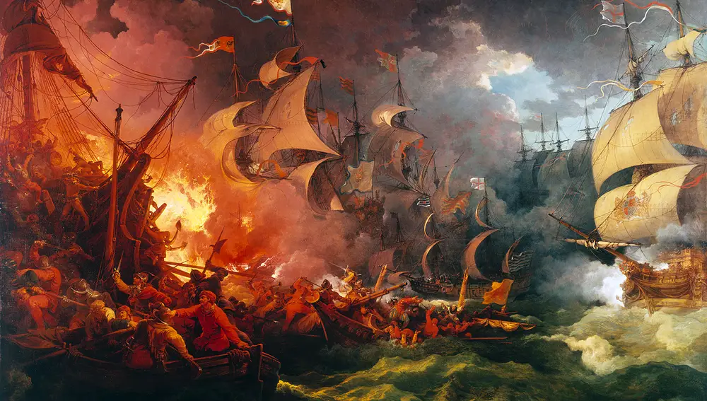 Defeat of the Spanish Armada, obra de Philip James de Loutherbourg  (1740–1812)