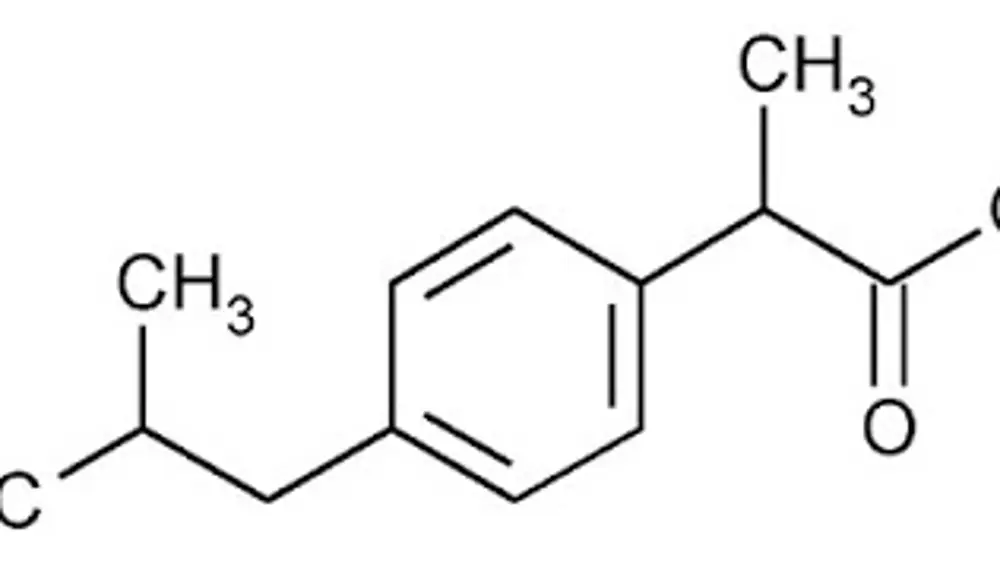 Molécula de Ibuprofeno