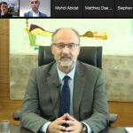 El presidente de las Cortes de Castilla y León, Luis Fuentes, durante la jornada