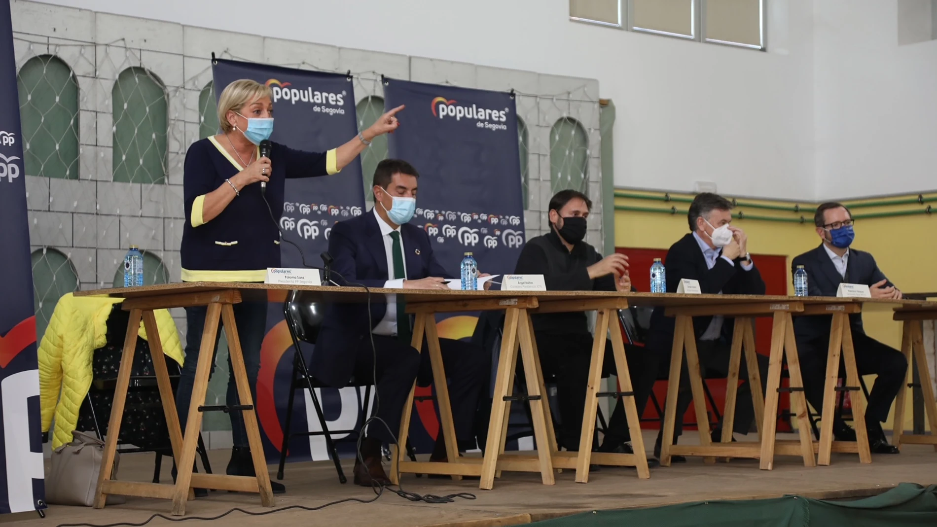 Paloma Sanz, Ángel Ibáñez, Javier Maroto y Francisco Vázquez, durante el encuentro celebrado en Segovia
