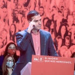 El presidente del Gobierno, Pedro Sánchez, interviene en el acto de clausura del Congreso del PSOE-M