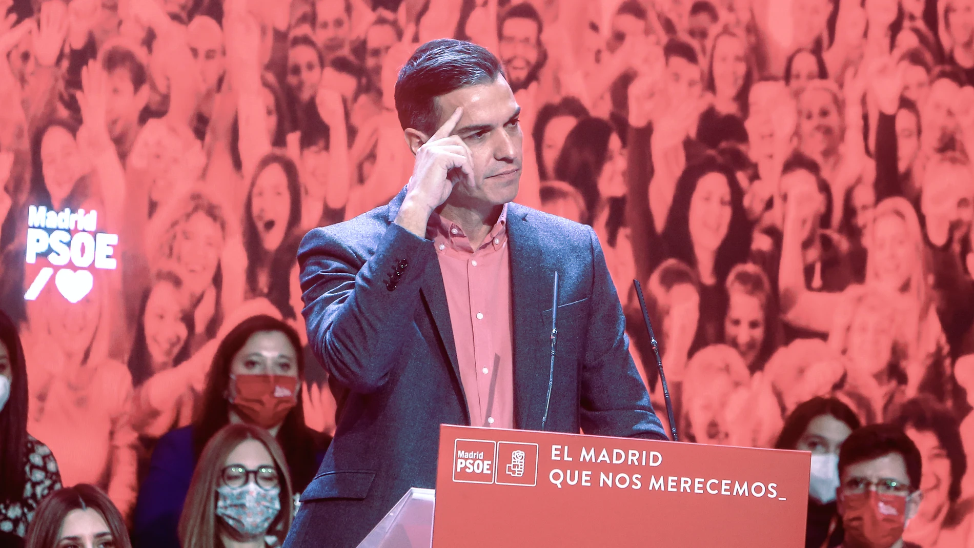 El presidente del Gobierno, Pedro Sánchez, interviene en el acto de clausura del Congreso del PSOE-M
