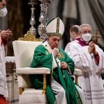Francisco en el acto litúrgico de esta mañana