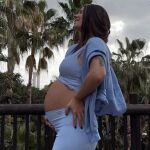 Laura Matamoros presumiendo de embarazo.