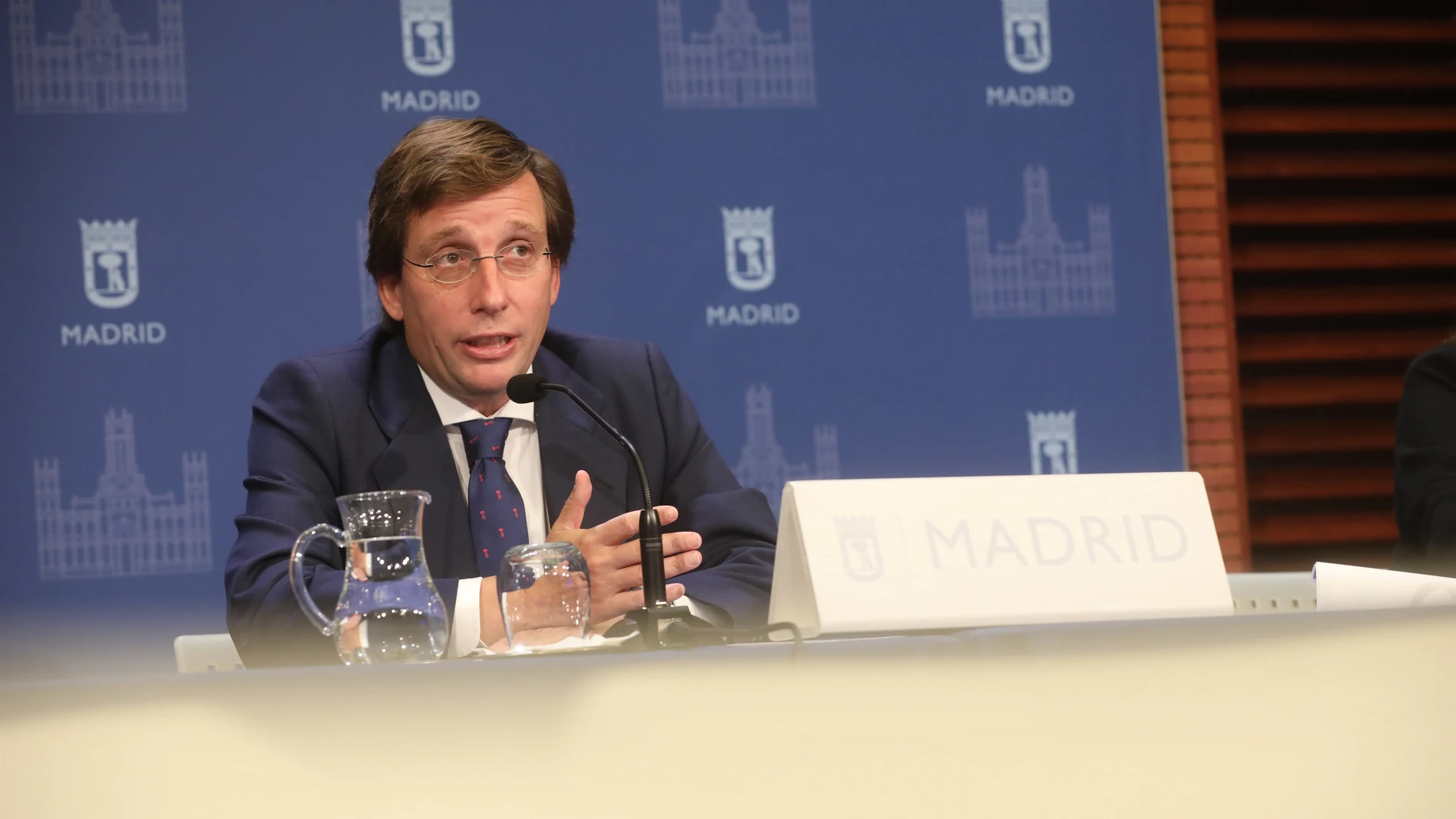 El alcalde de Madrid, José Luis Martínez-Almeida, durante la presentación de los presupuestos para 2022