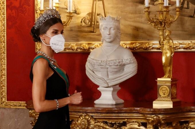 La Reina Letizia, con la Tiara Rusa. Efe